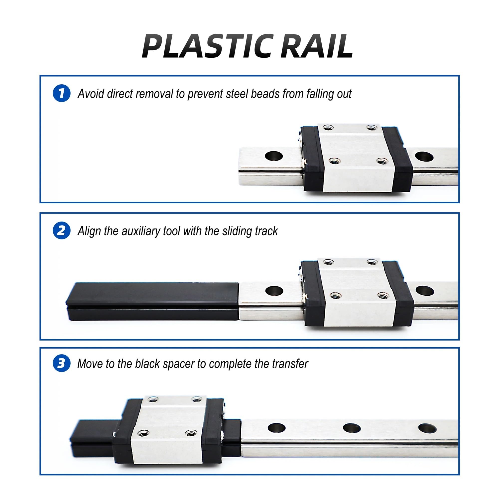 Doppelte Blöcke Miniatur-Linearführungsschiene MGN7 MGN9 MGN12 MGN15 Typ perfekt for CNC AE PLC 3D-Drucker Lasergravur(MGN12H,100mm)