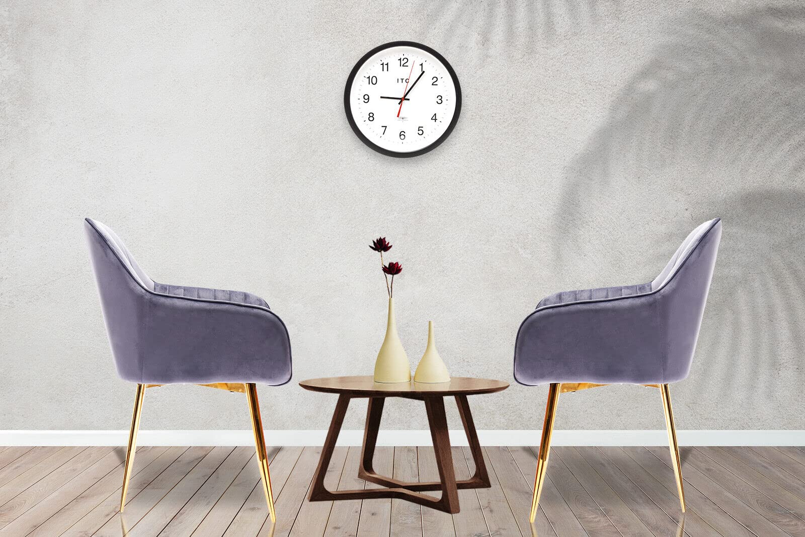 HYGRAD BUILT TO SURVIVE Upholstered Dining Chairs, Set of 2 Armchair Kitchen Chair Velvet Seat Gold Metal Legs Reception Chairs with Backrest Soft Cushion (Grey)