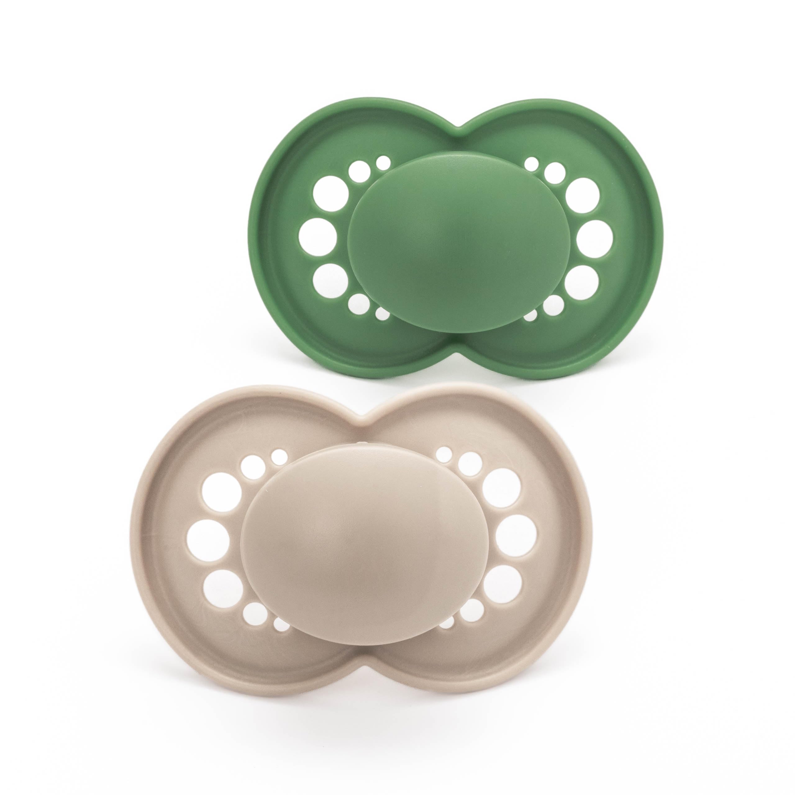 MAM Original Soothers | 18-36 Months | Pack of 2 | Comes in Dummy Steriliser Box | Sustainable Materials | Baby Accessories | Cream (Various Designs)