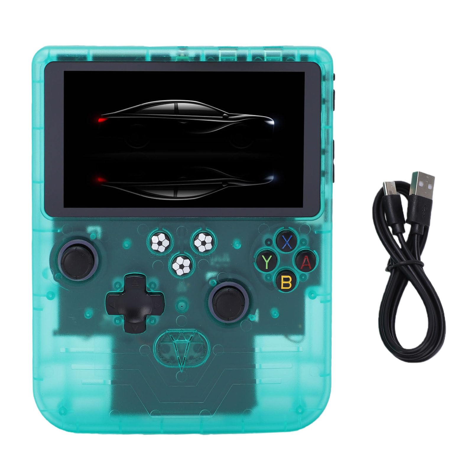 Cocoarm Consola de Juegos Portátil Retro Dispositivo de Juego Portátil ABS con Pantalla 720P de 6 Pulgadas 128 GB 6000 MAh Joysticks RGB Duales para Viajes Noches de Juegos Familiares Reproductores