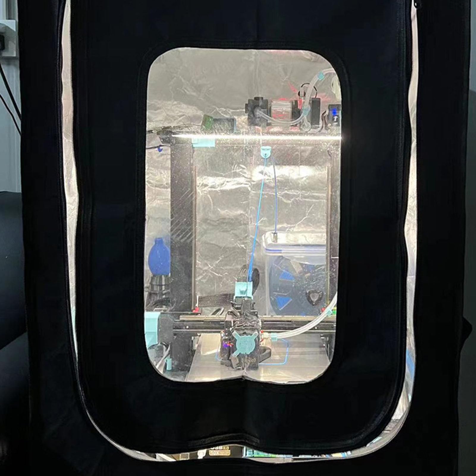 Generic Caja Ventilada para Impresora 3D con Ventilador de Escape con Filtro, Apto para Ender 3 Pro, Ender 5, Resistente, Fácil de Instalar, Control de Olores de Resina, Suministros de Impresión 3D