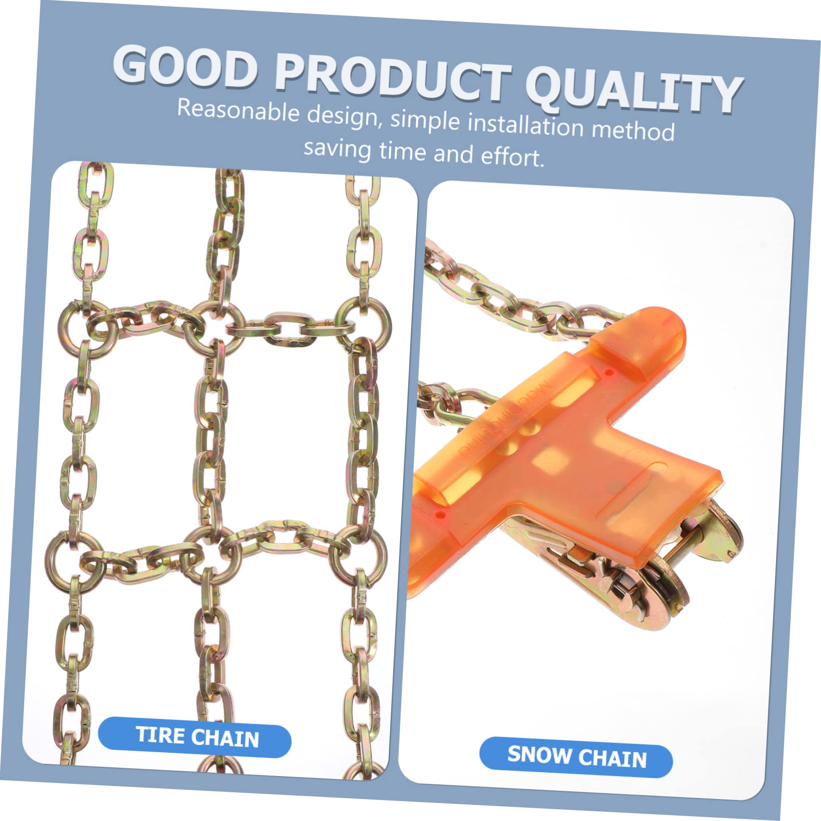 FUNOMOCYA 1pc Winter Tire Chain Skid Protection Steel Chain for Suvs Car Outdoor