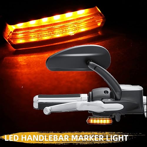 Miniatura 6 de goodfitment - LED Turn Signals, Flowing Handlebar Marker Light Motorcycle Mini Blinkers Compatible with Harley Honda Yamaha Kawasaki Cafe Racer