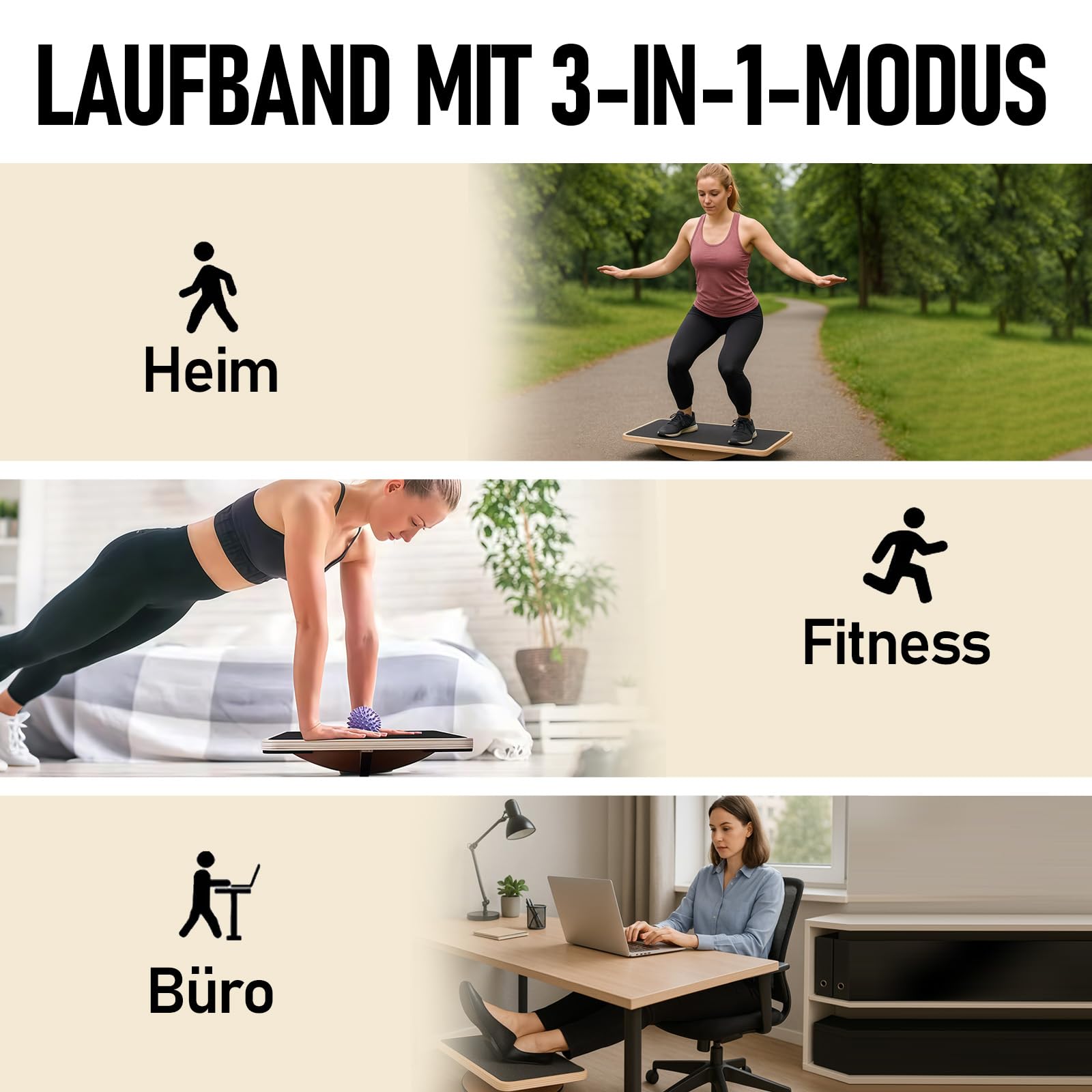 BOYIFEIJIE Balance Board - Wackelbrett Für Gleichgewichtstraining Erwachsene & Kinder