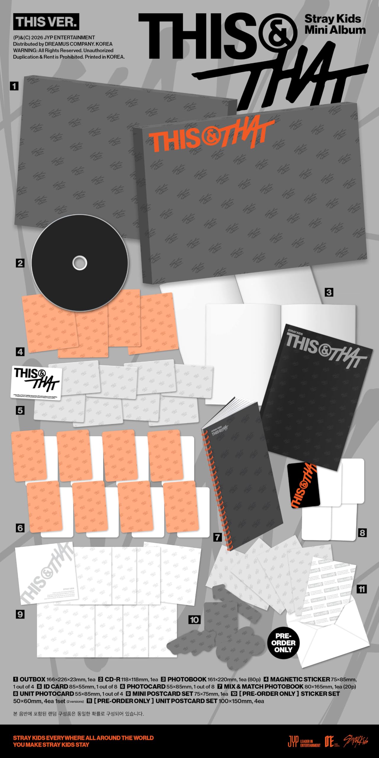 Stray Kids Album - THIS & THAT THIS + THAT + TRUCK (3 types) Full Set Album ver.+Pre Order Benefits+BolsVos Exclusive Idol-Inspired Giveaways Package