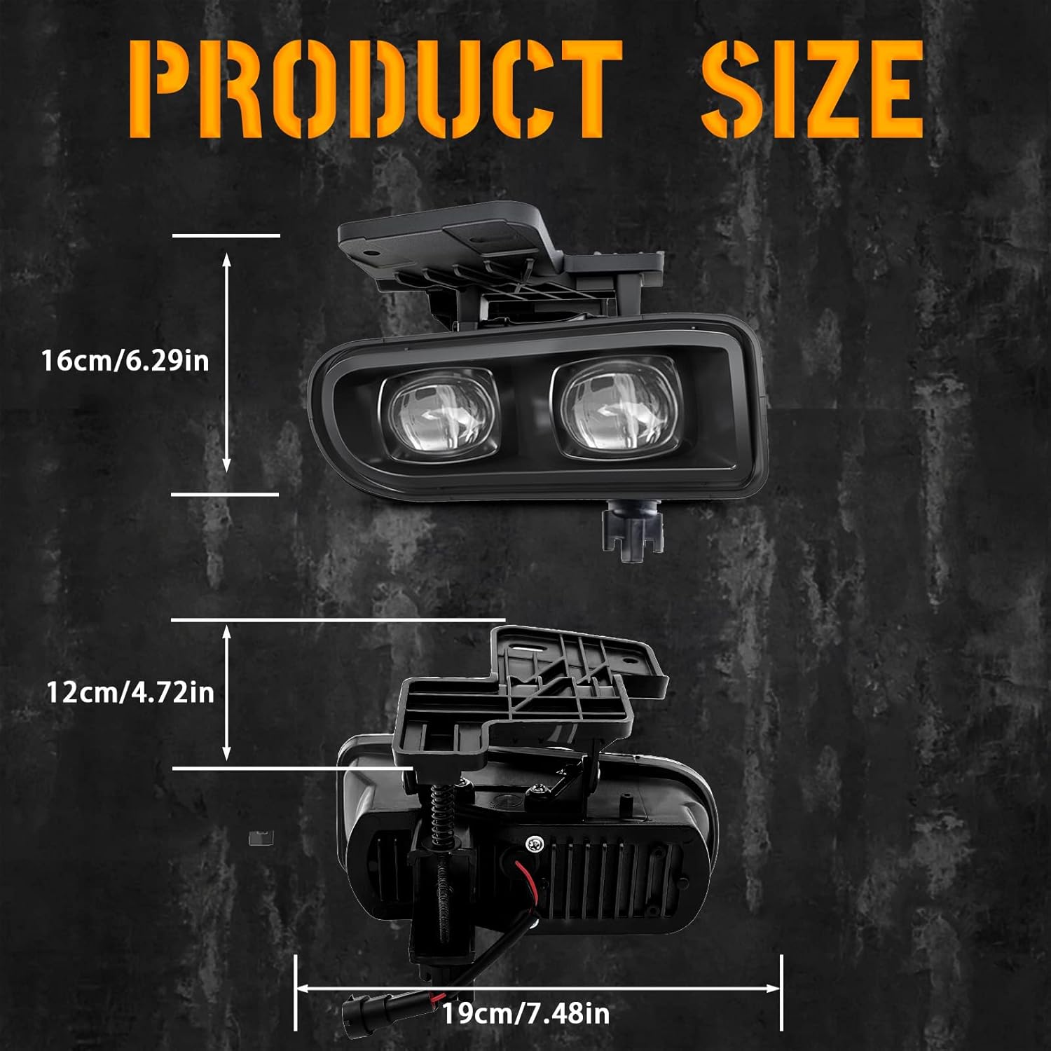 LED fog lights Compatible with [1999-2002 GMC Sierra] [2000 2001 2002 2003 2004 2005 2006 GMC Yukon] Driving Fog Lights (Clear Lens)