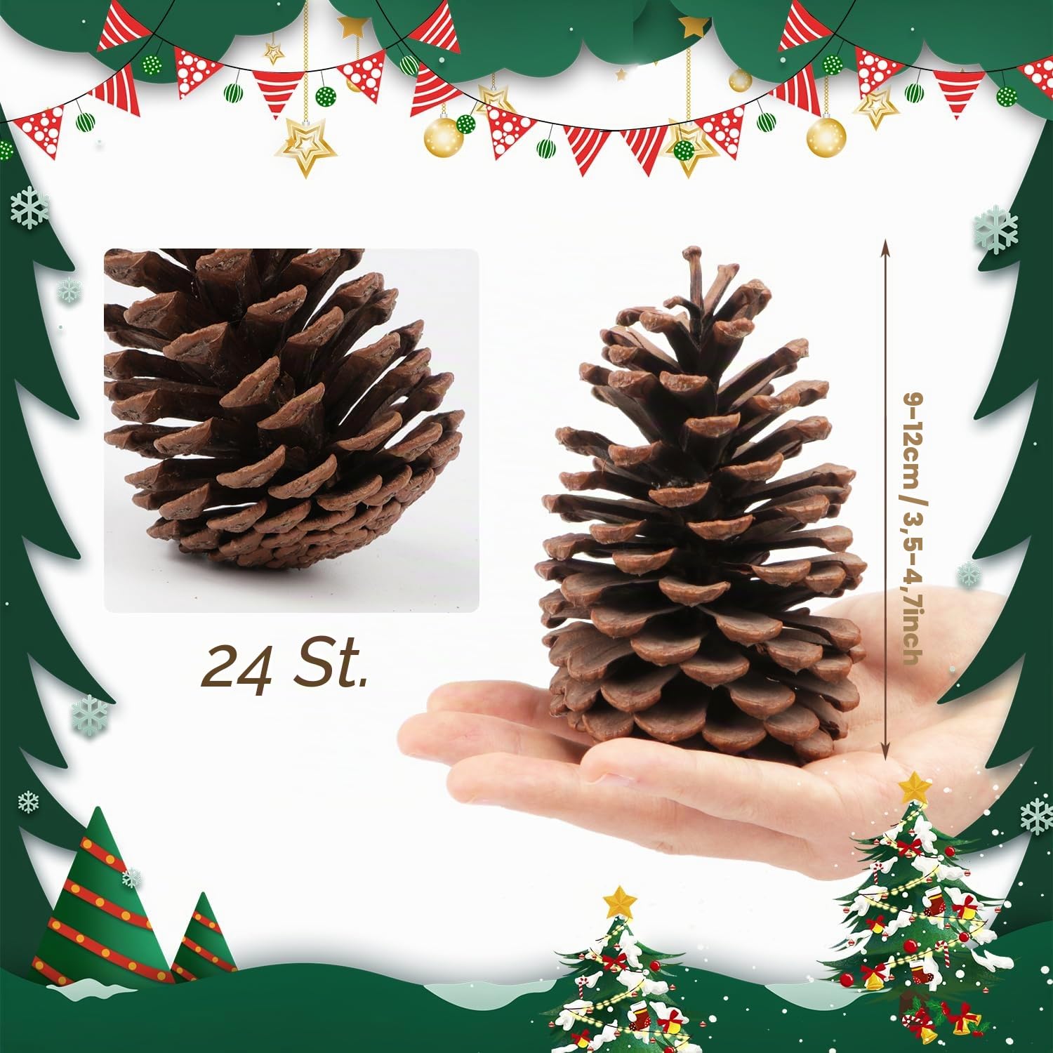 Musykrafties Natürliche Tannenzapfen – 20 Stück, 1-3 Cm, Für Terrarien, Feengärten & Puppenhaus Deko