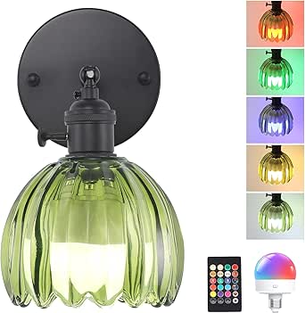 GEEZO Vintage Battery Operated Wall Sconce, With Rechargeable