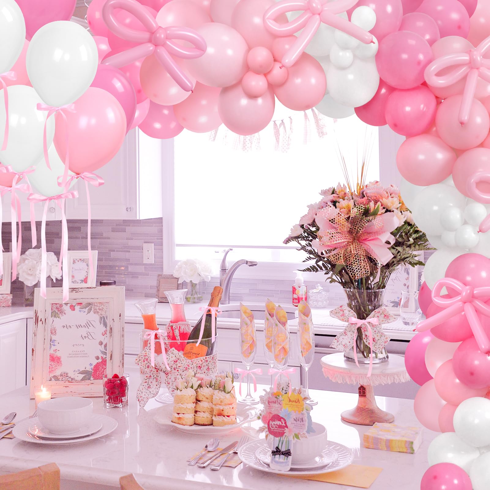 Pink Birthday Decorations Large Satin Big Pink Bow Birthday Party