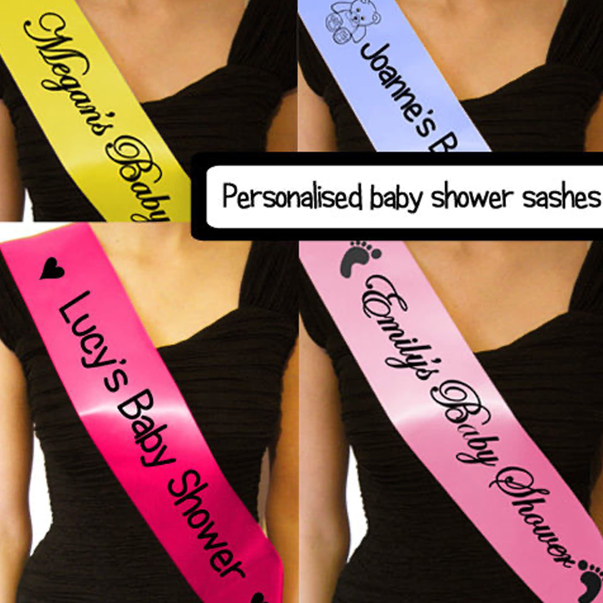 Personalised Baby Shower Mum to Be Mummy to be sash - Any Text and Clip Arts - Choose your colour!