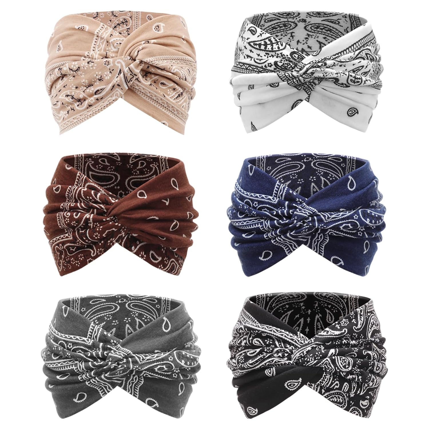 Extra Wide Headbands for Women Large Turban Headband Non Slip Boho Elastic Hairband Hair Twisted Knot Head Bands Accessories - Image 7