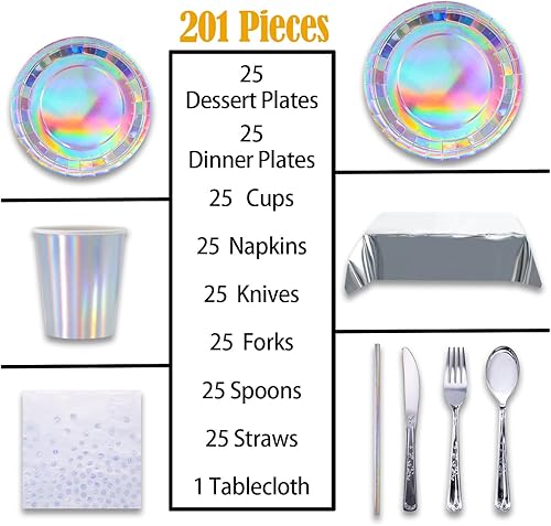 Miniatura 9 de Juego de vajilla desechable de bronce de 175 piezas para fiestas, platos de papel de bronce, servilletas, vasos, tenedores de plástico de bronce,