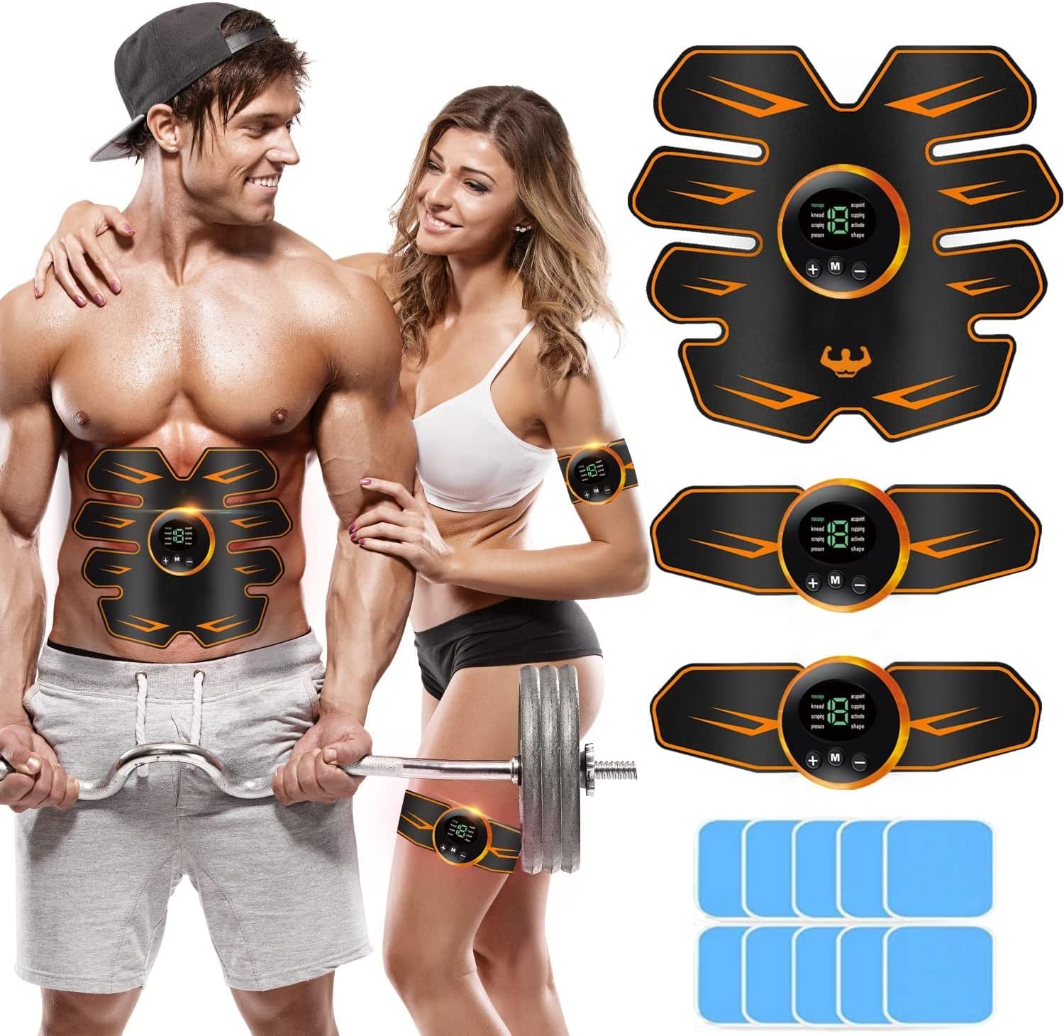 LOFFU EMS Muscle Stimulator,Abs Trainer,Abdominal Muscle Toner,ABS Fit