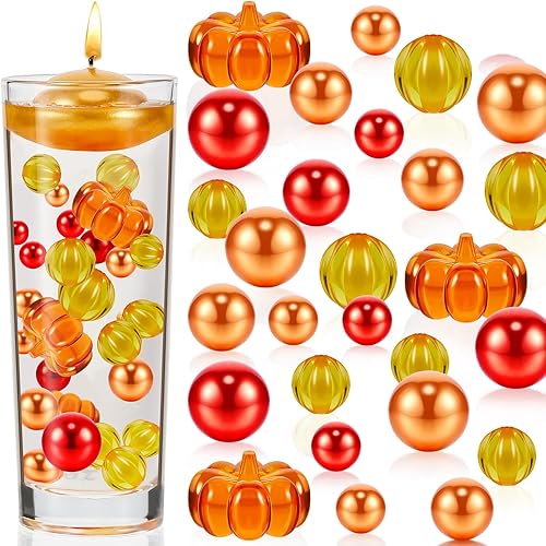 Jetec 2116 piezas de relleno de jarrón de Acción de Gracias, perlas sintéticas para relleno de jarrón, relleno de jarrón de otoño, geles de agua,