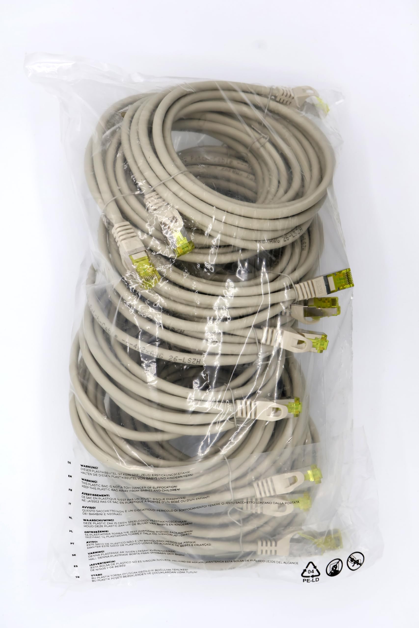 1aTTack.de Cat.7 network cable 0.5 m black pack of 5 Cat7 Ethernet cable network LAN cable raw cable 10 Gb s SFTP PIMF LSZH set patch cable with Rj 45 plug Cat.6a — view 87