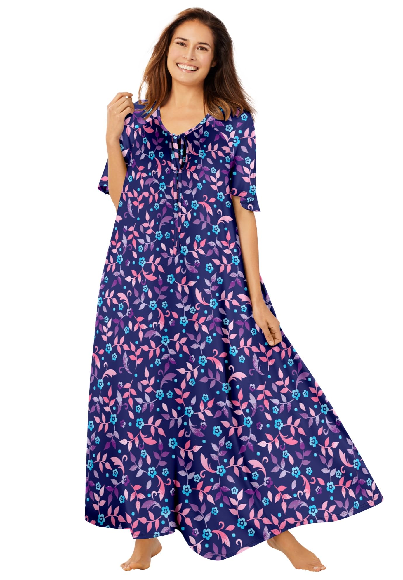 Only Necessities Plus Size Sweeping Printed Lounger