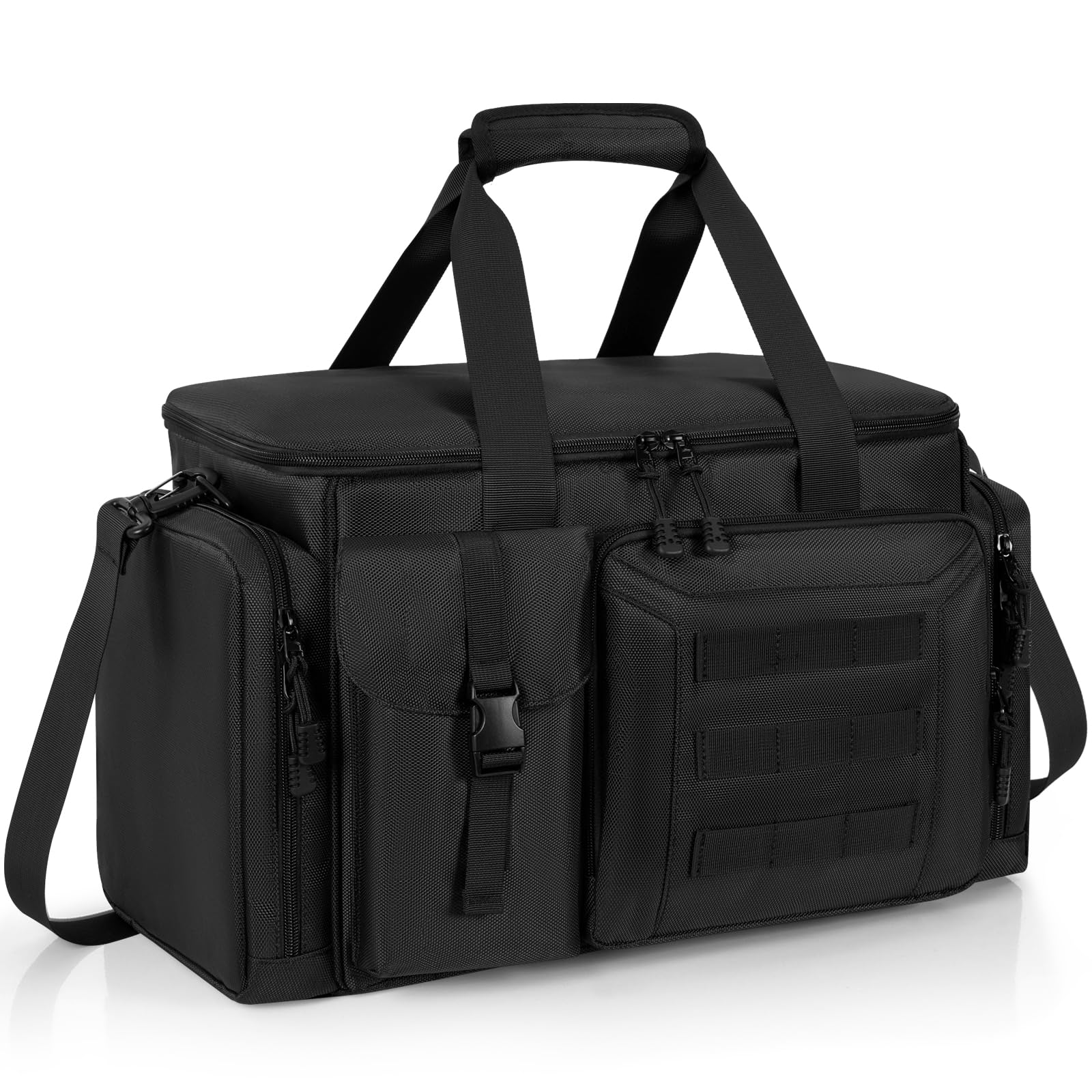 OUUTMEE Friseur-Aufbewahrungstasche mit verstellbaren Trennwänden, Friseurtasche für Haarschneidewerkzeuge, Aufbewahrungstasche für Friseursalon (nur Tasche), Schwarz, Schwarz , XL, Traditionell