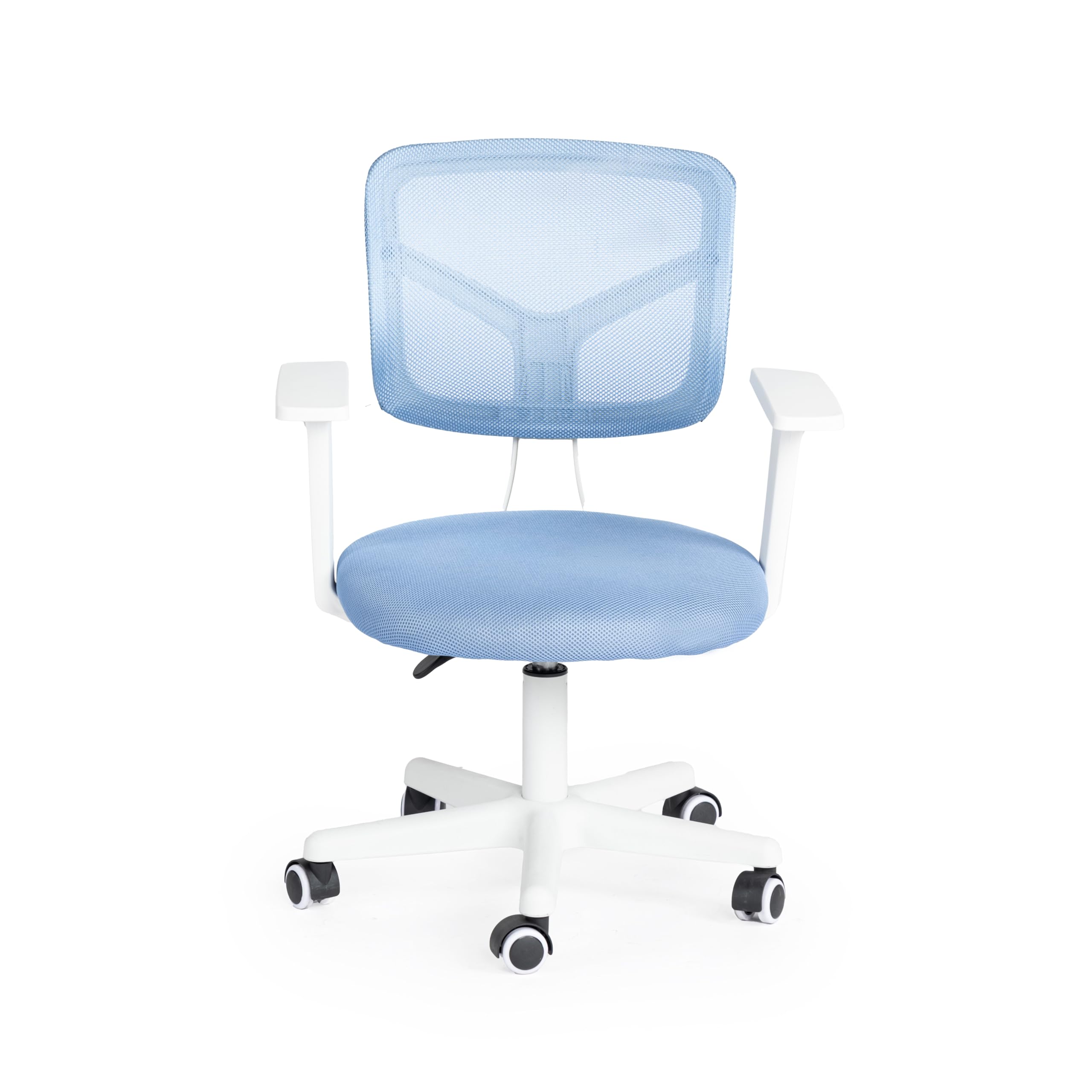 HOMYLIN Chaise de salle de réunion ergonomique, élégante chaise réglable en hauteur avec roulettes pour bureau, salle de conférence, bleu