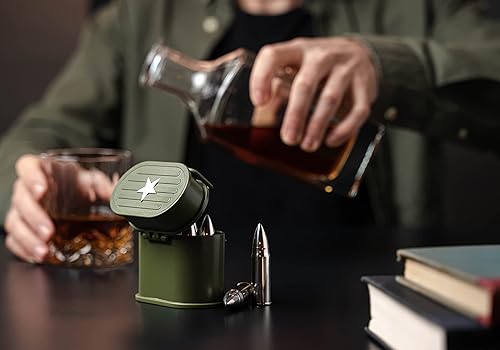 Miniatura 2 de Juego exclusivo de 6 piedras de whisky en caja militar táctica, regalos para rellenos de calcetines de Navidad, para hombres y papá, ideas únicas