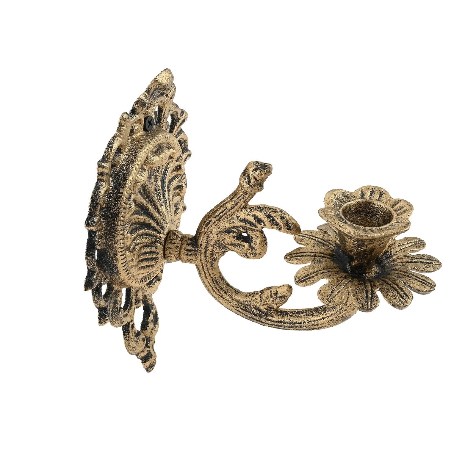 Iron Wall Mounted Candle Holder Set Sconces Home Decoration Hanging Candlestick for Bedroom Dining Room Fireplace
