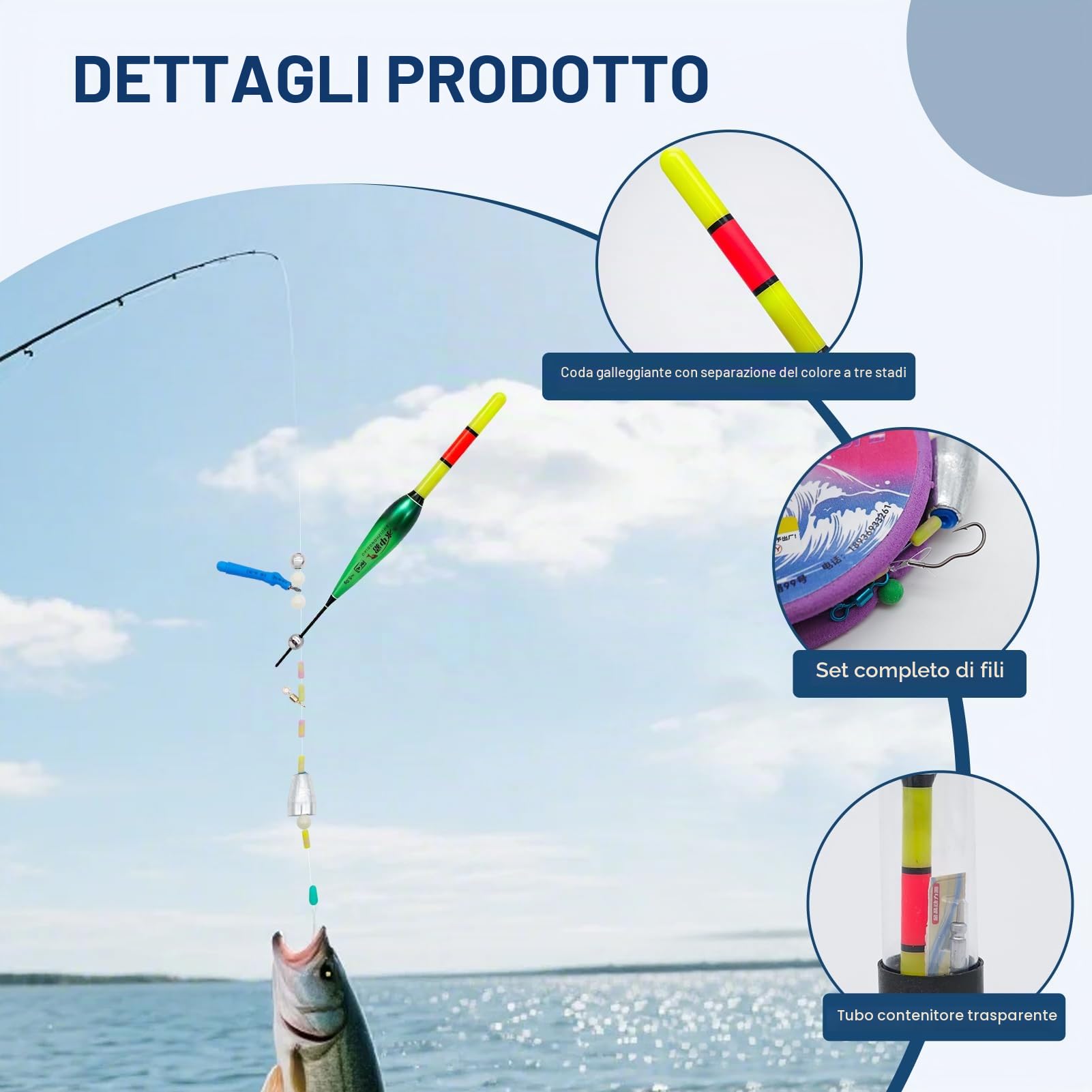 Dongcill Galleggianti da Pesca,Galleggiante Pesca a LED,Bobber Automatico | Bobber Automatico con Cambierà Colore,Accessori-Pesca per Notturna in Mare o Acqua Dolce