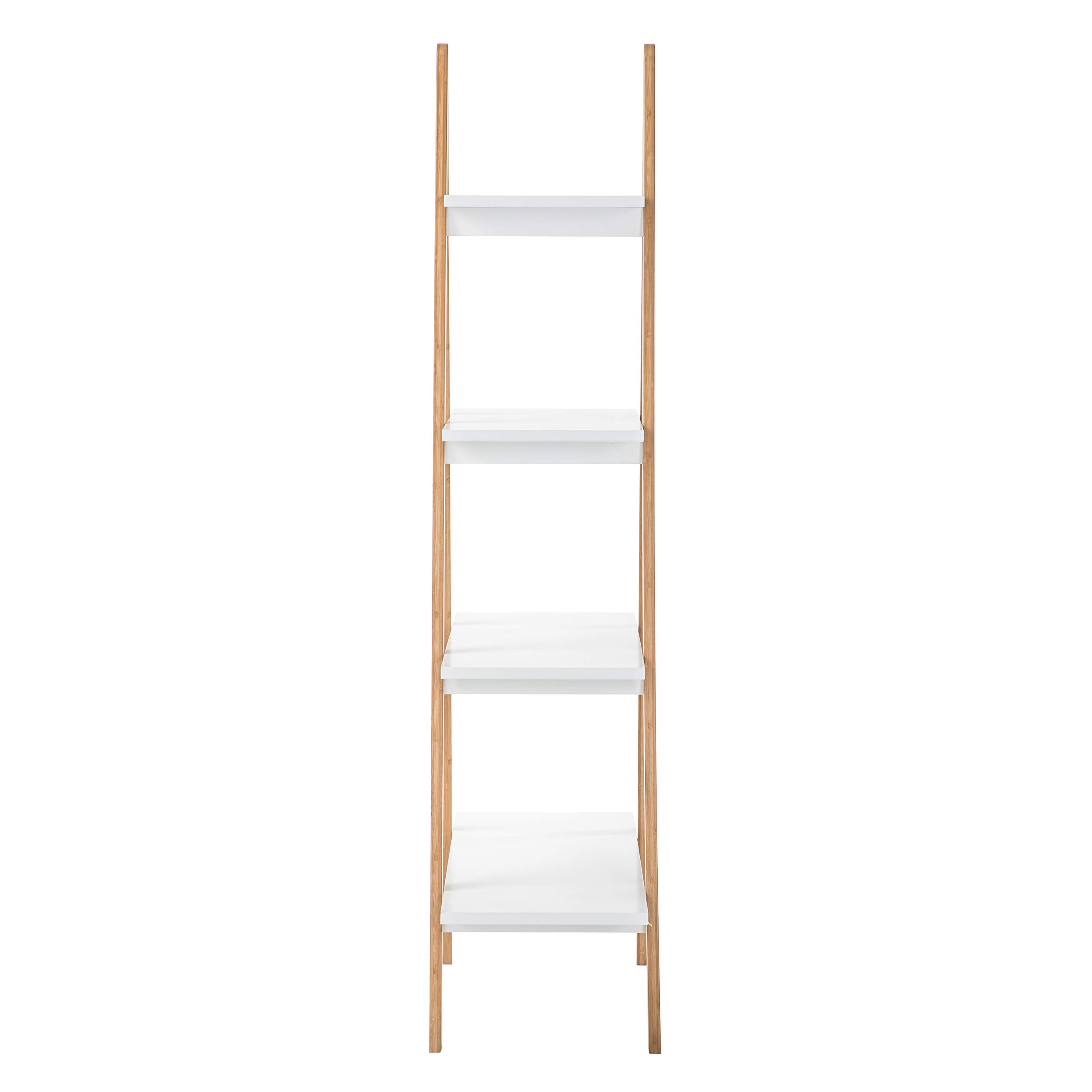House of Living Art AFrame Ladder Shelf with 4Tiers of Storage, White
