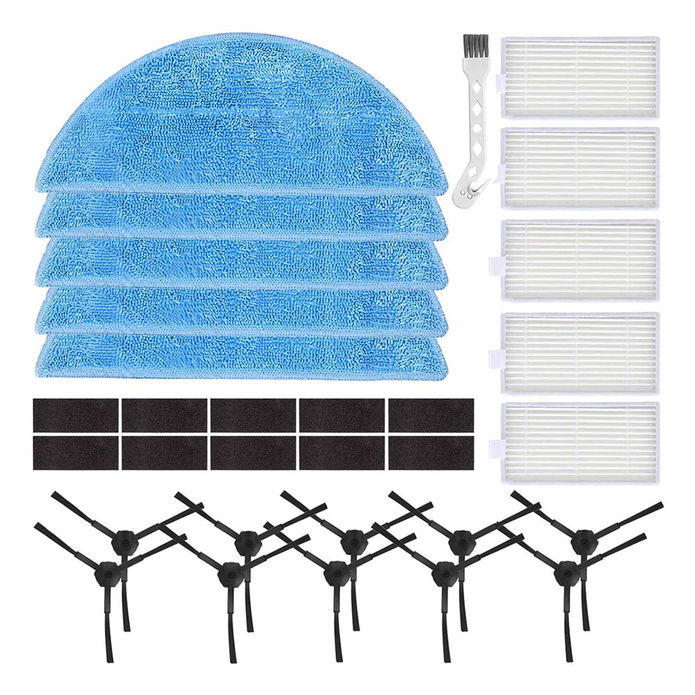Kit Ricambio Per Aspirapolvere Robot Zaco V3/V5: 6 Spazzole, 4 Filtri, Filtro Primario
