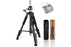 Versatile Tripod Mannequin Head Stand for Effortless Wig Styling and Display