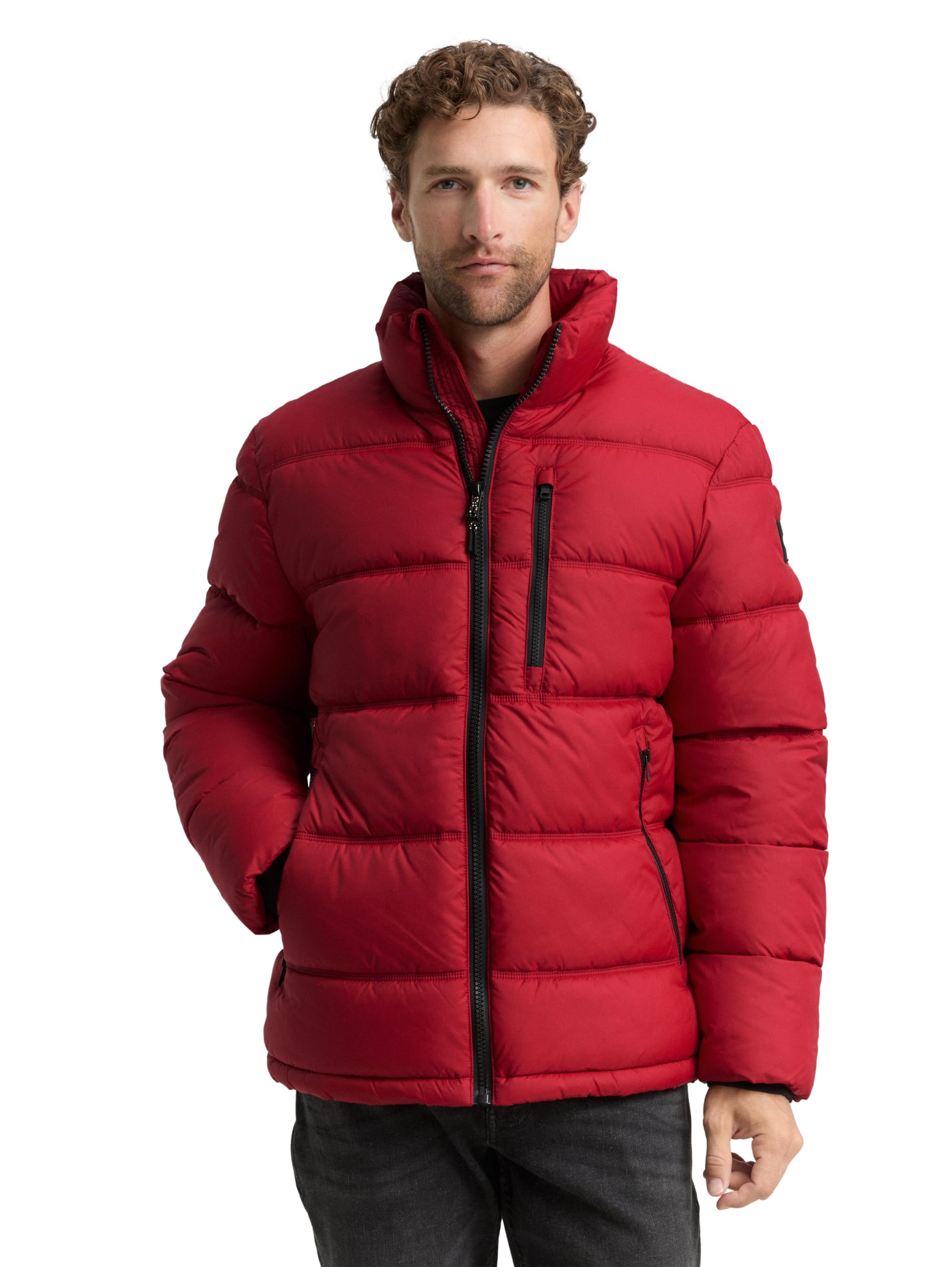 TOM TAILOR Herren Puffer-Jacke aus wasserabweisendem Material