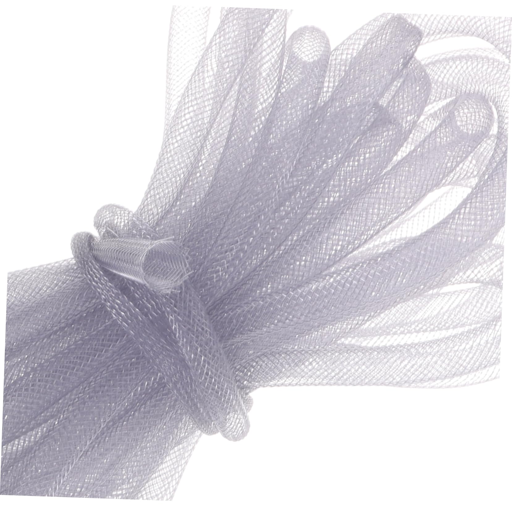 OSALADI 24 Meter Elastic Mesh Tubing Craft Mesh for Jewelry Clothing Accessories 8mm Diameter Cc27 Grey