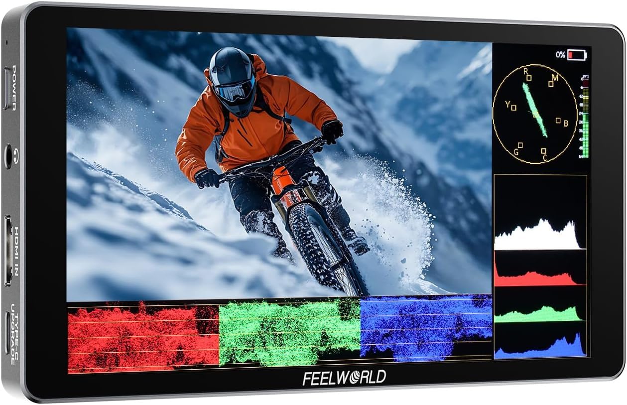 FEELWORLD P6XL 6 Inch 4K Built-in-Battery Camera Monitor 1200nit High Brightness Touch Screen (P6X)