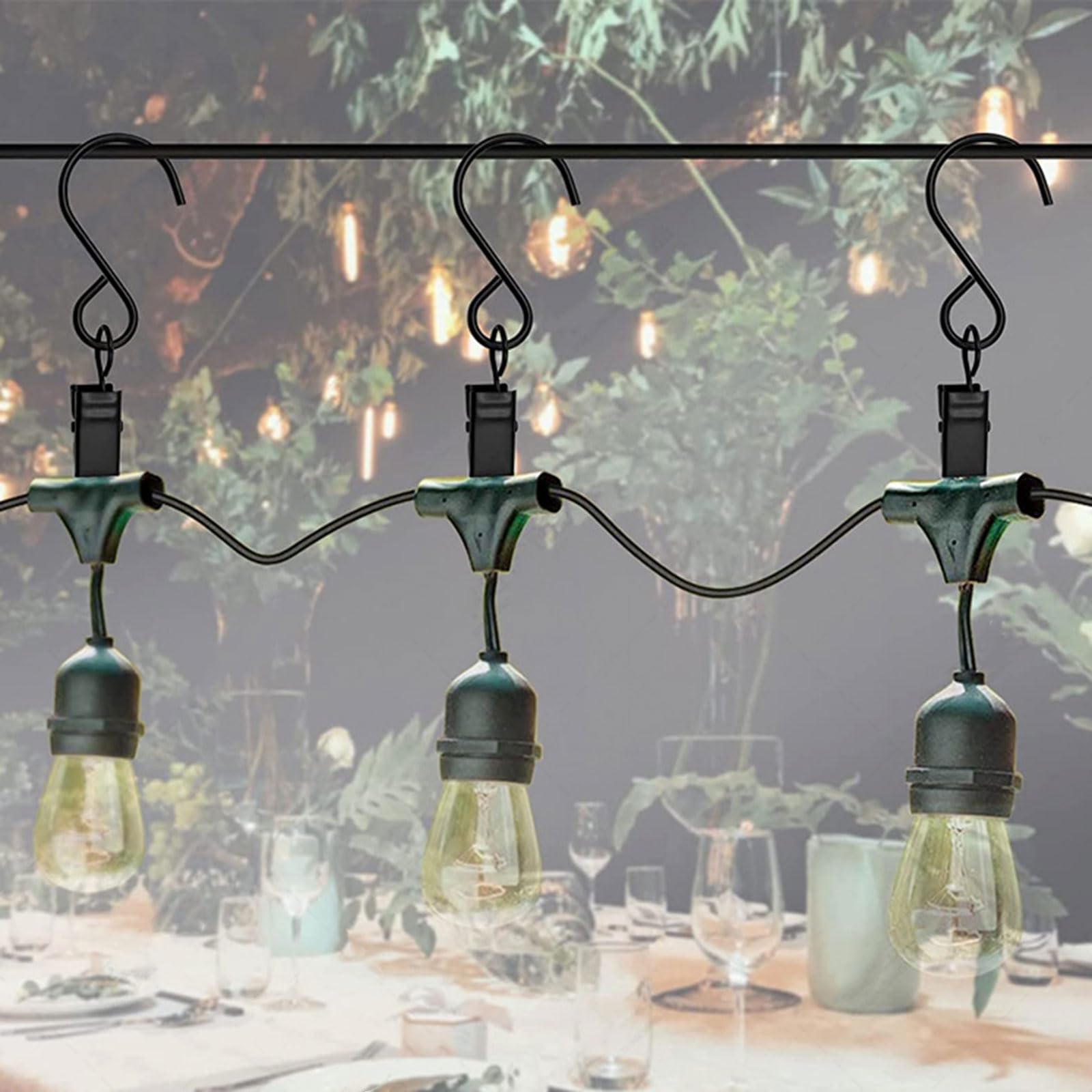 Dreamtop 50x Weihnachtslicht-Clips Für Dachrinne & Zaun – 4,8 Cm Haken, Kein Werkzeug Nötig | Dekoration Für Lichterketten
