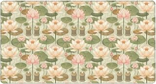 Lotus Flowers and Yoga (3) Print Large Gaming Mouse Pad, Extended Desk Mat for Gamer Office Home Desktop