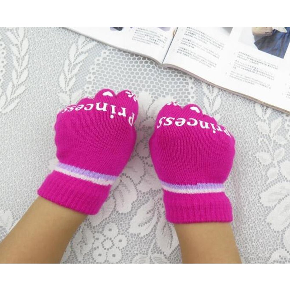 Guantes para niña, color gris, talla única