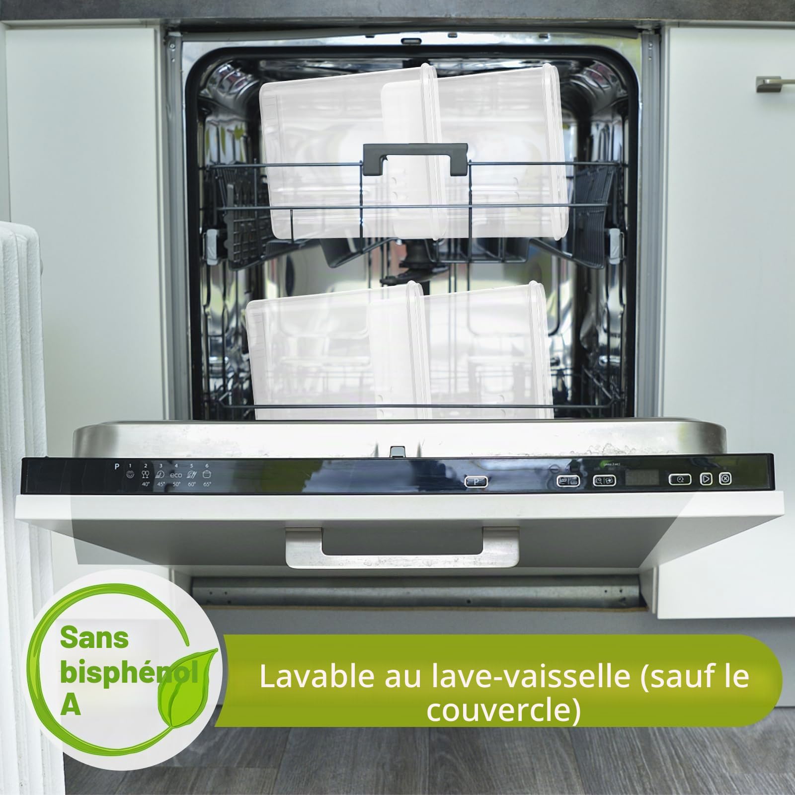 Skroam Lot de 4 boîtes de rangement hermétiques pour céréales avec bec verseur pour cuisine et garde-manger, distributeurs de céréales en plastique, tasse à mesurer et 20 étiquettes (4 l)