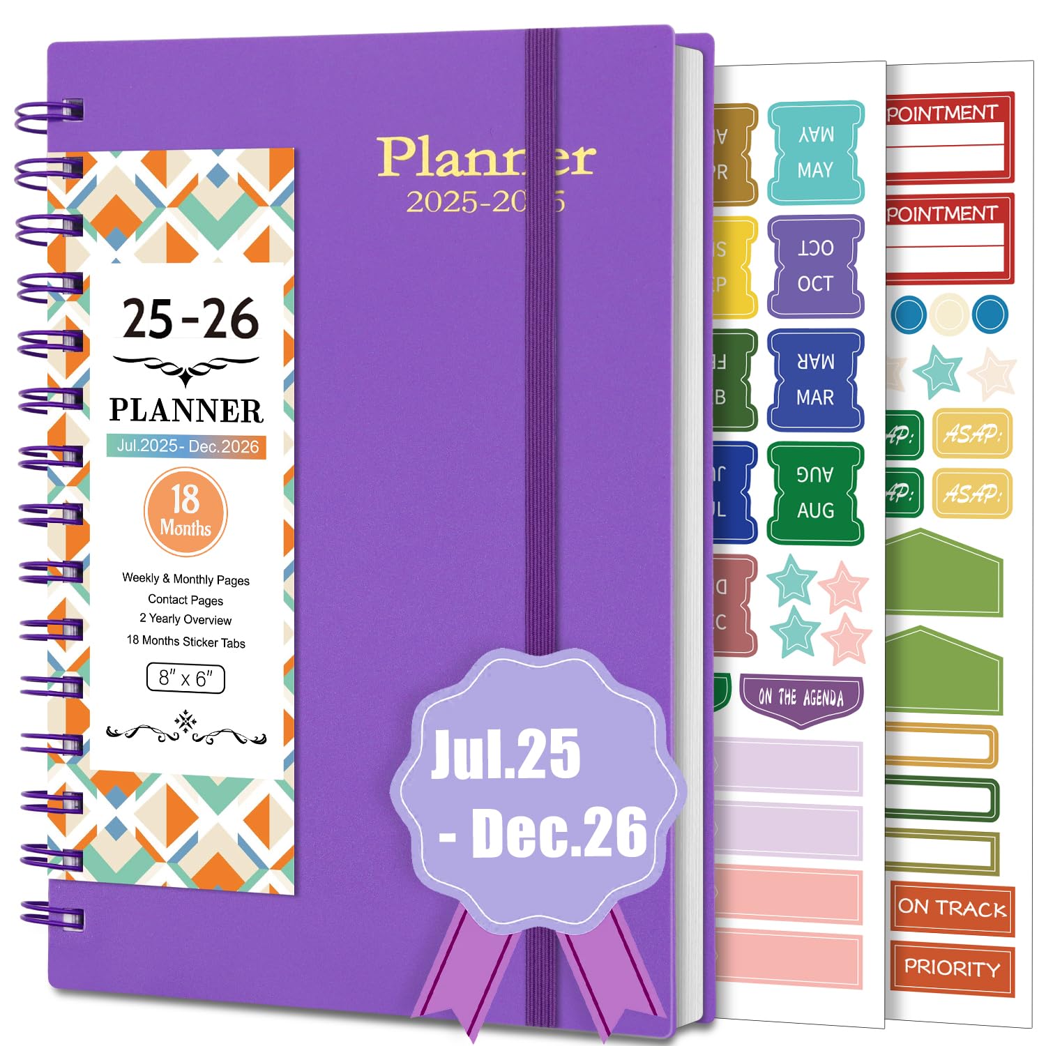 BLESWIN Weekly Planner 2025-2026, 18 Month Monthly Planner from JUL.2025, DEC.2026