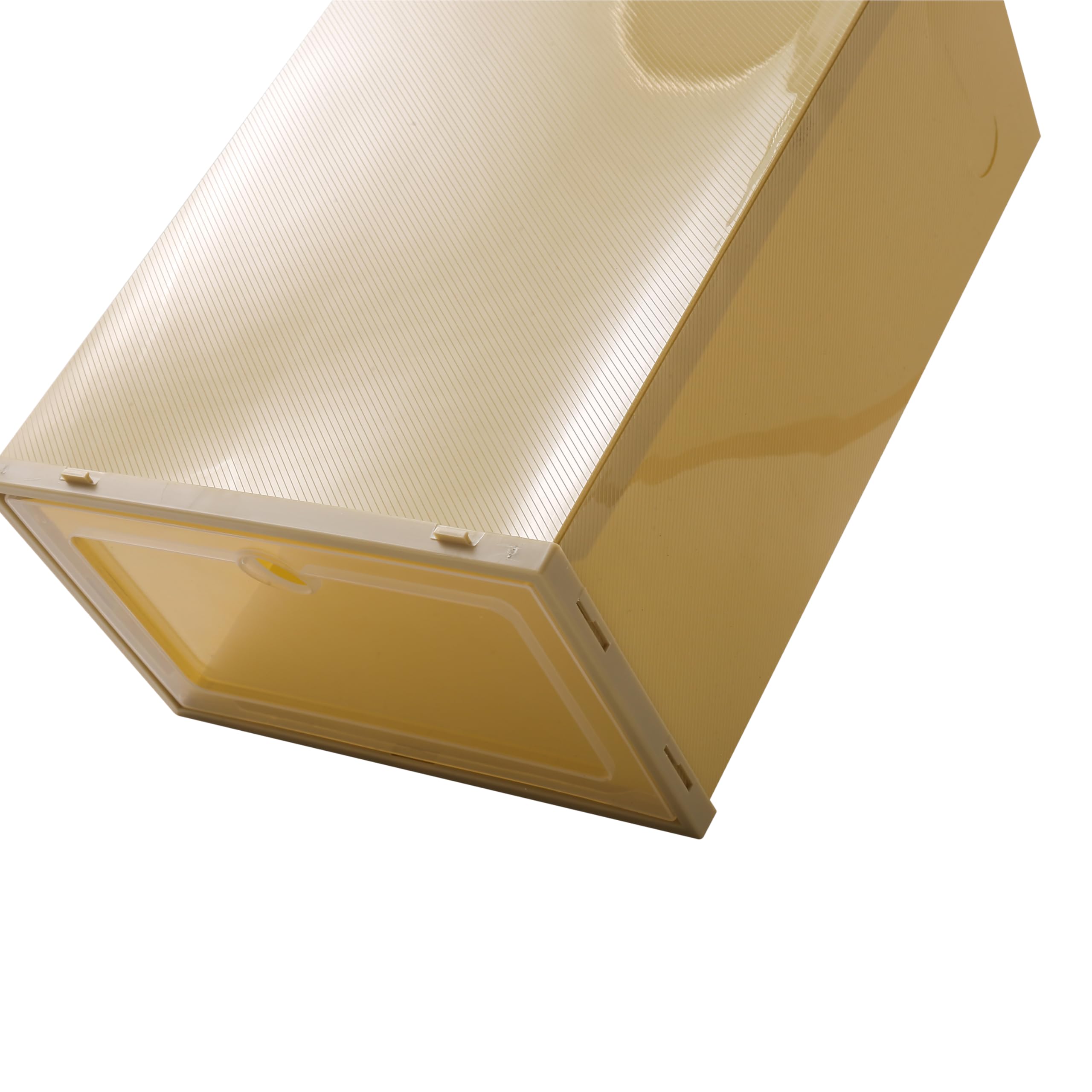 Juego de 24 cajas de almacenamiento de plástico para zapatos, 4,5 kg, 33 x 23 x 14 cm, con tapa abatible, cubierta transparente de agujeros redondos, almacenamiento de zapatos para guardarropa