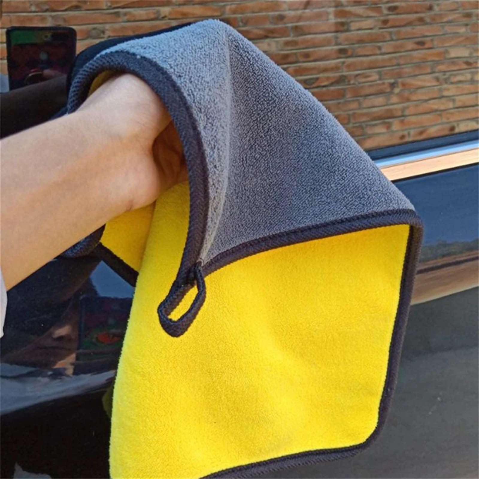 Paño de Limpieza Toalla de limpieza de microfibra gruesa, paño de secado suave, toallas for lavado de carrocería de coche, trapos de limpieza de doble capa, accesorios for coche, 1/2/6 Uds.(30x60 6pc)