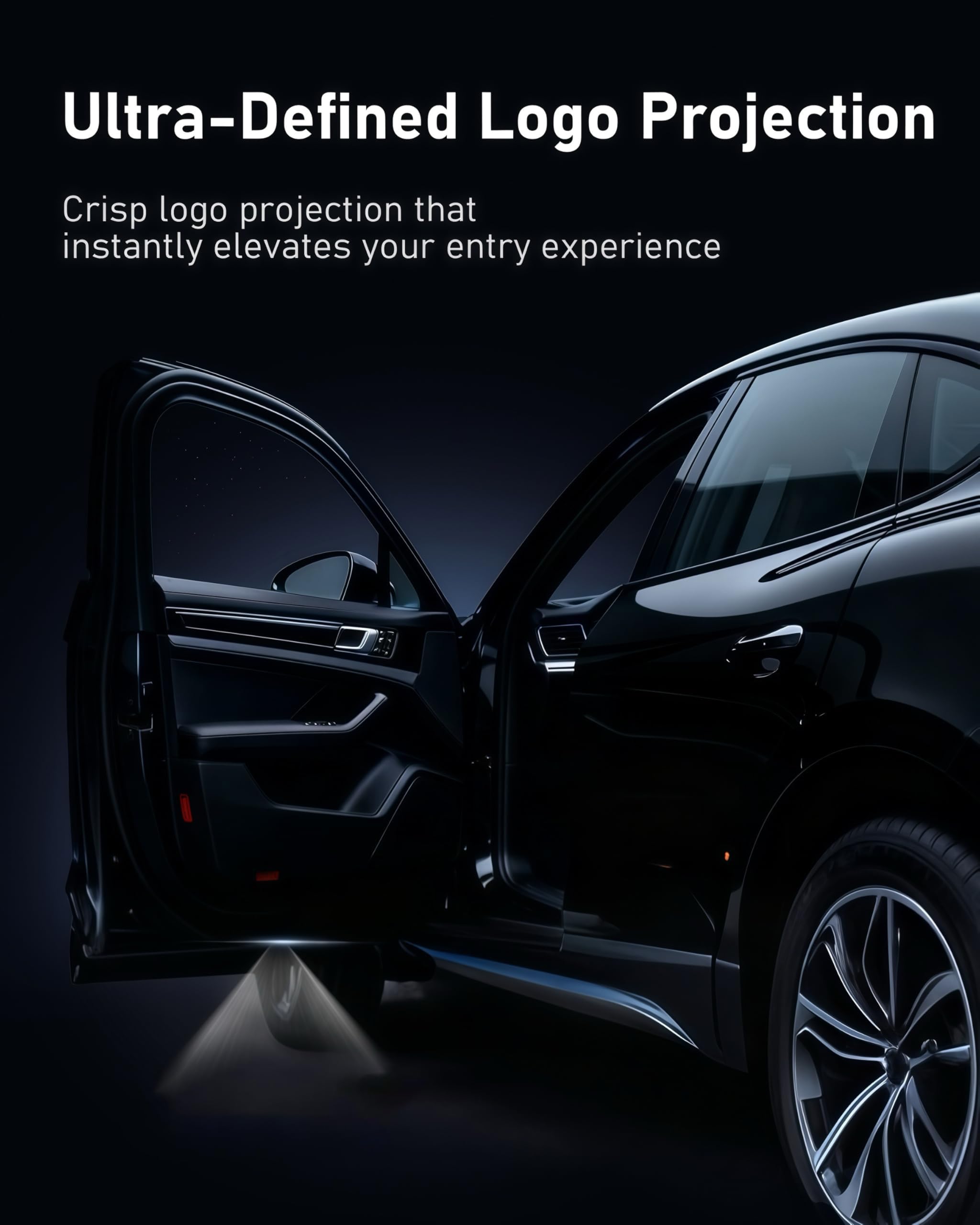 Türlicht Einstiegsbeleuchtung für AMG, 4 Stück Türbeleuchtung Logo Projektor, Autotür Projektor Licht Zubehör für A B C E M G AMG er W166 W176 W205 W212