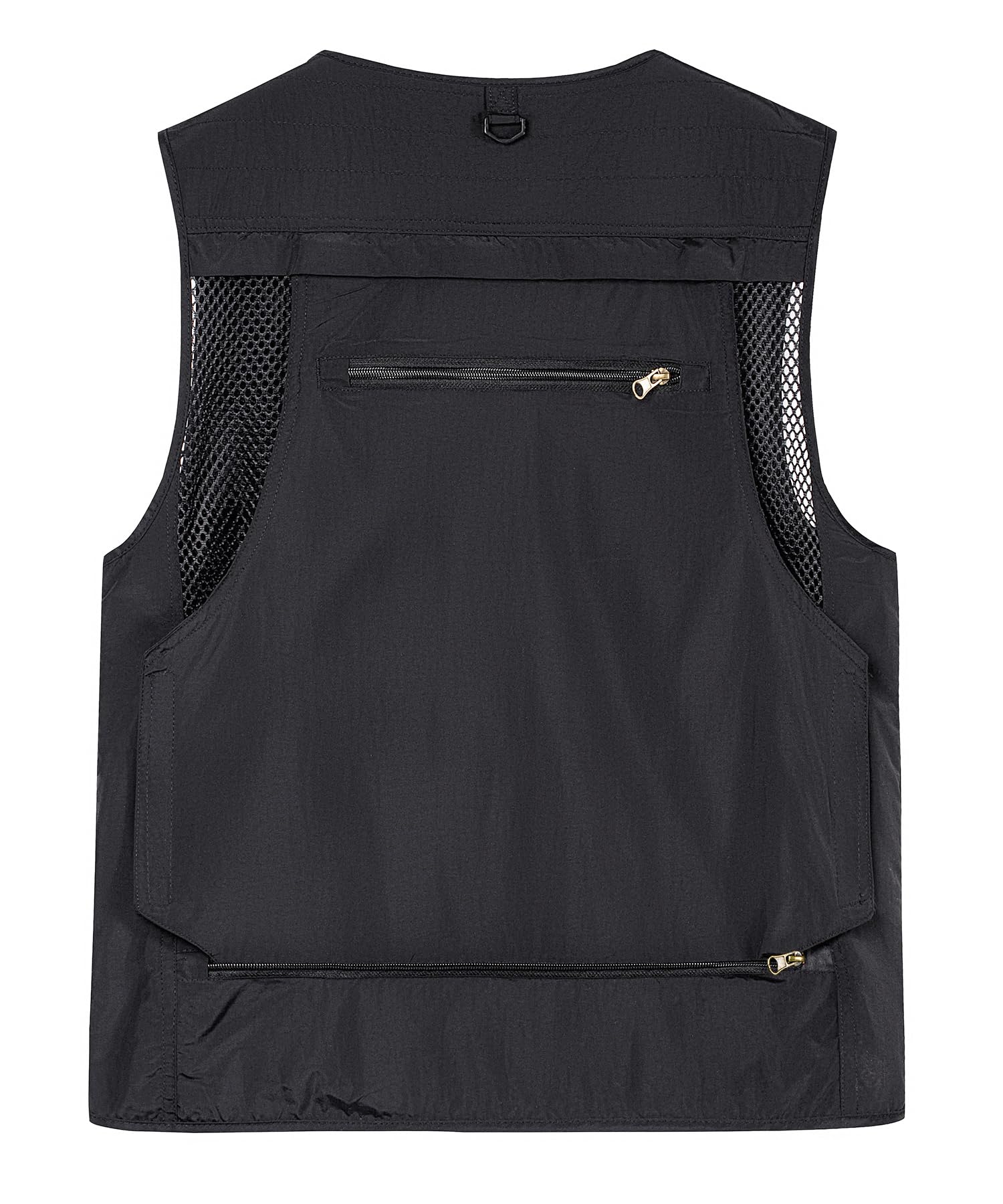Homme Gilet de Pêche Multi-Poches Gilets Léger Respirant à Séchage Rapide Gilet de Photographe Camping Chasse Gilet Extérieur sans Manche avec 15 Poches