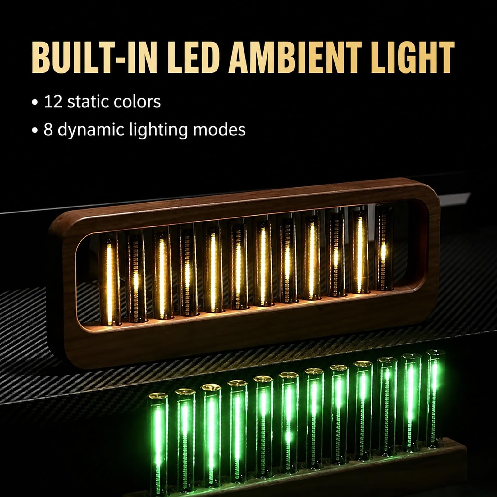 Wyświetlacz widma muzycznego LED, lampa RGB do odbioru dźwięku, regulowana jasność kolorów, do komputerów stacjonarnych, salonów gier, domowych imprez, prezentów dekoracyjnych(B)