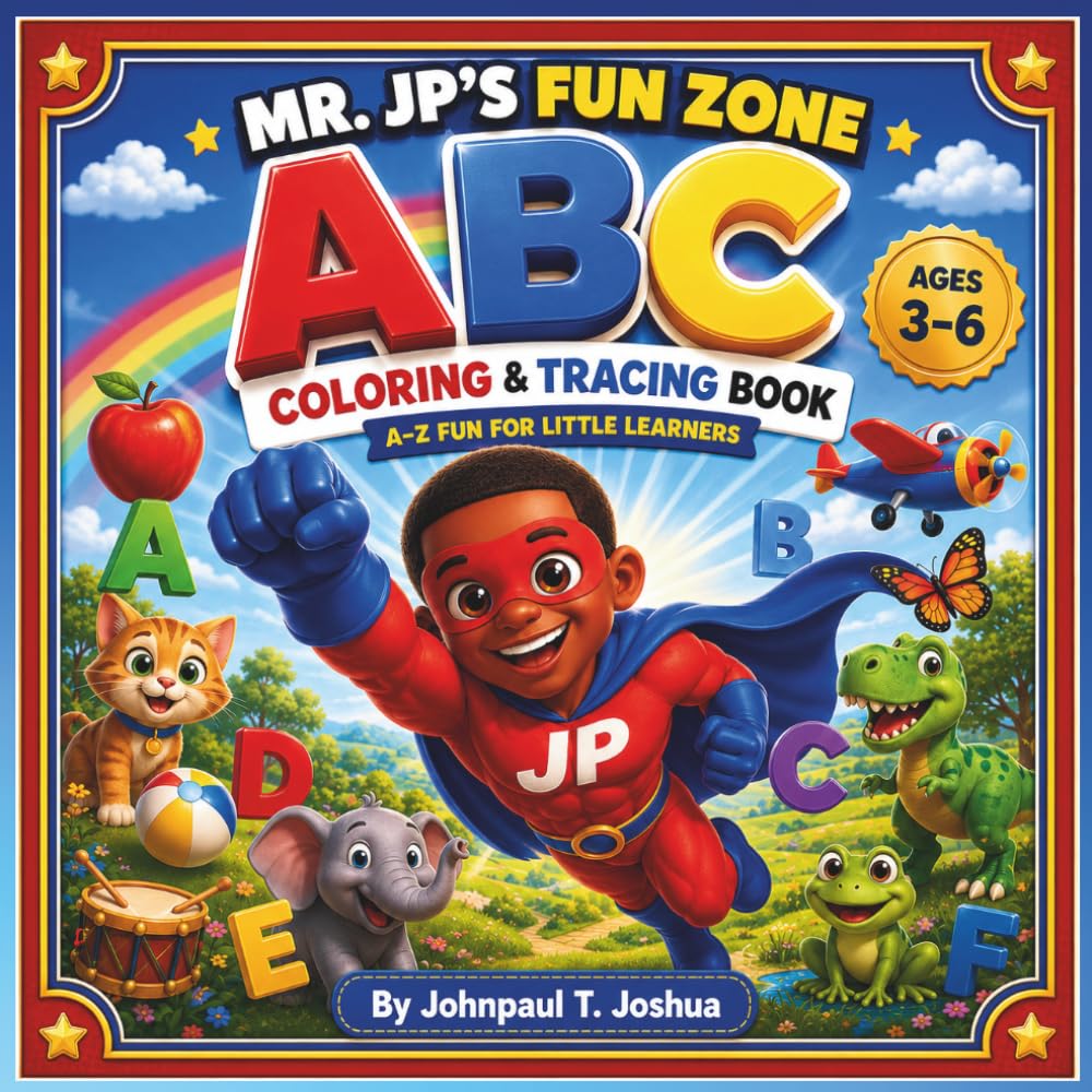 MR. JP’s FUN ZONE: ABC Coloring & Tracing Book A–Z Fun for Little Learners (Learning Adventures with Mr. JP)