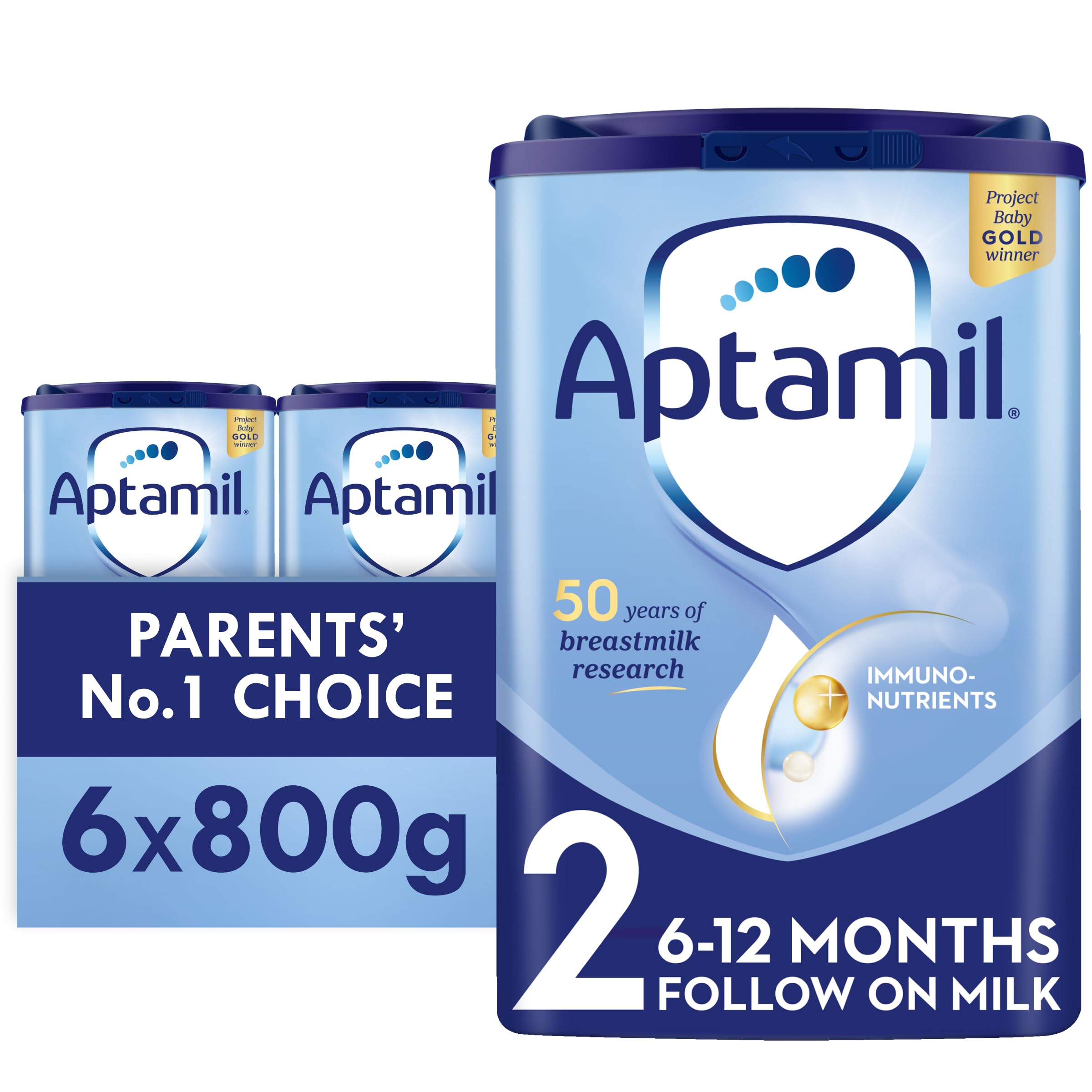 2 Follow-On Milk 2, 6-12 Months 800 g, Pack Of 6