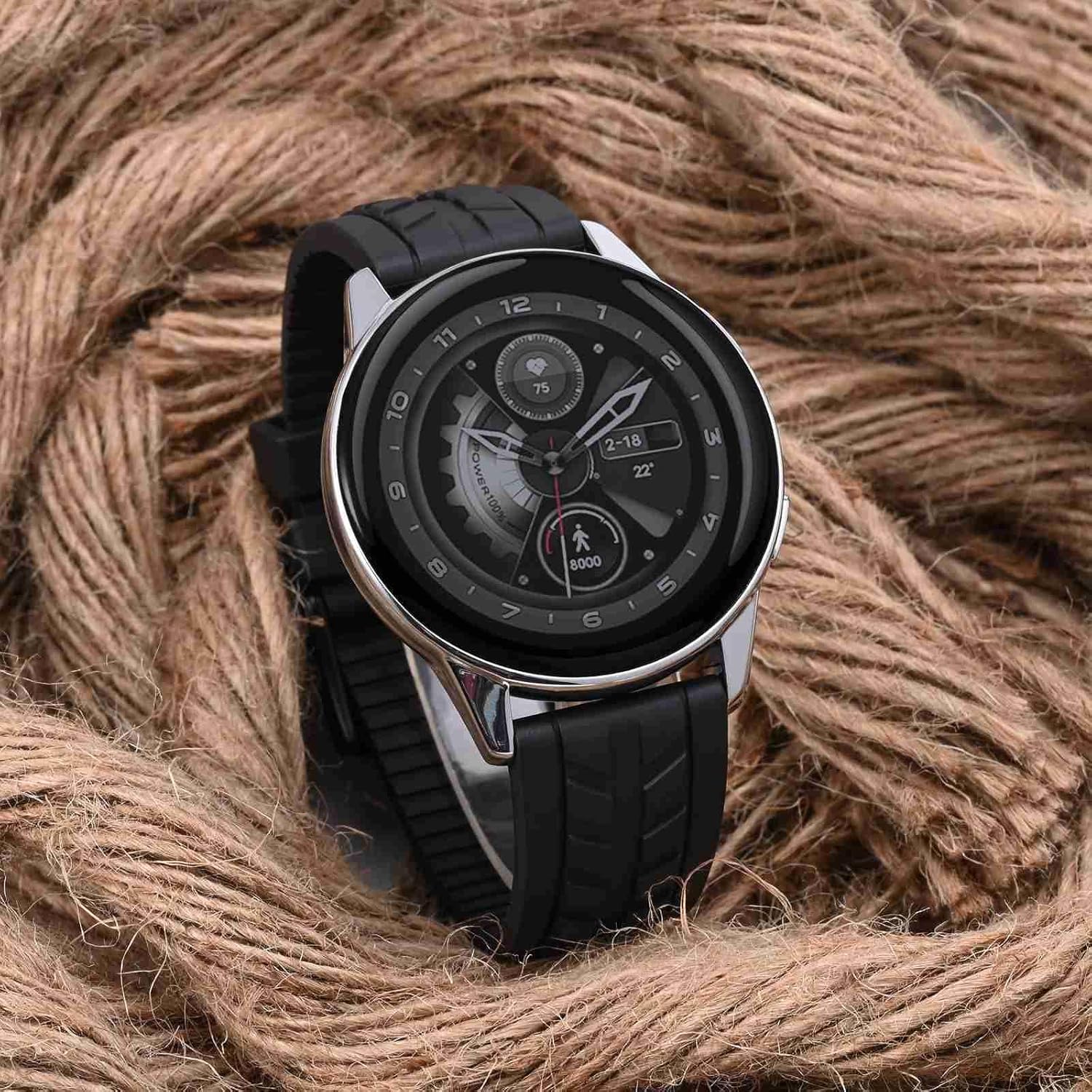 WOCCI Watch Bands, FKM Rubber (Not Silicone), Replacement Straps for Men and Women, Quick Release, Compatible Watch Lug Width 20mm 22mm - Image 8