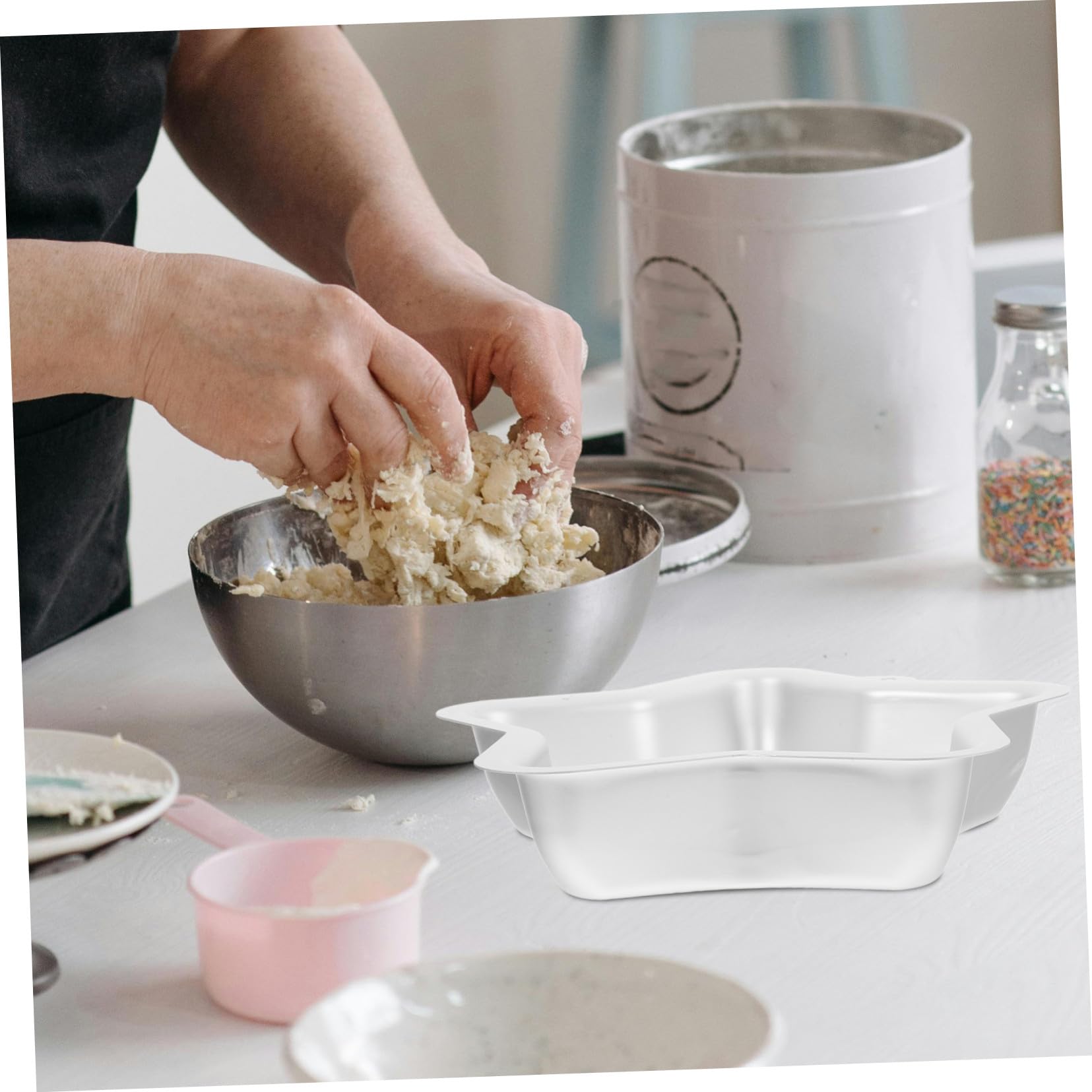PRETYZOOM Lot De 2 Moules À Gâteaux En Forme D'Étoile Argentés