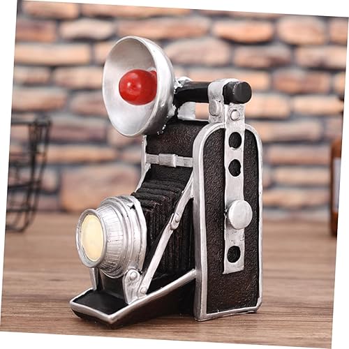 Miniatura 7 de Estatua de resina de cámara retro, decoración creativa de mesa, elegante modelo de cámara de oficina, accesorio de foto único para decoración de