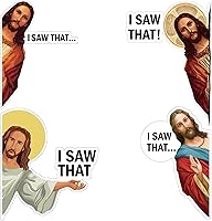 Vista 5 de 8 piezas de calcomanías I Saw That Sticker PET, calcomanías para autos, divertidas para vehículos, camiones, ventanas, portátiles, botellas de agua