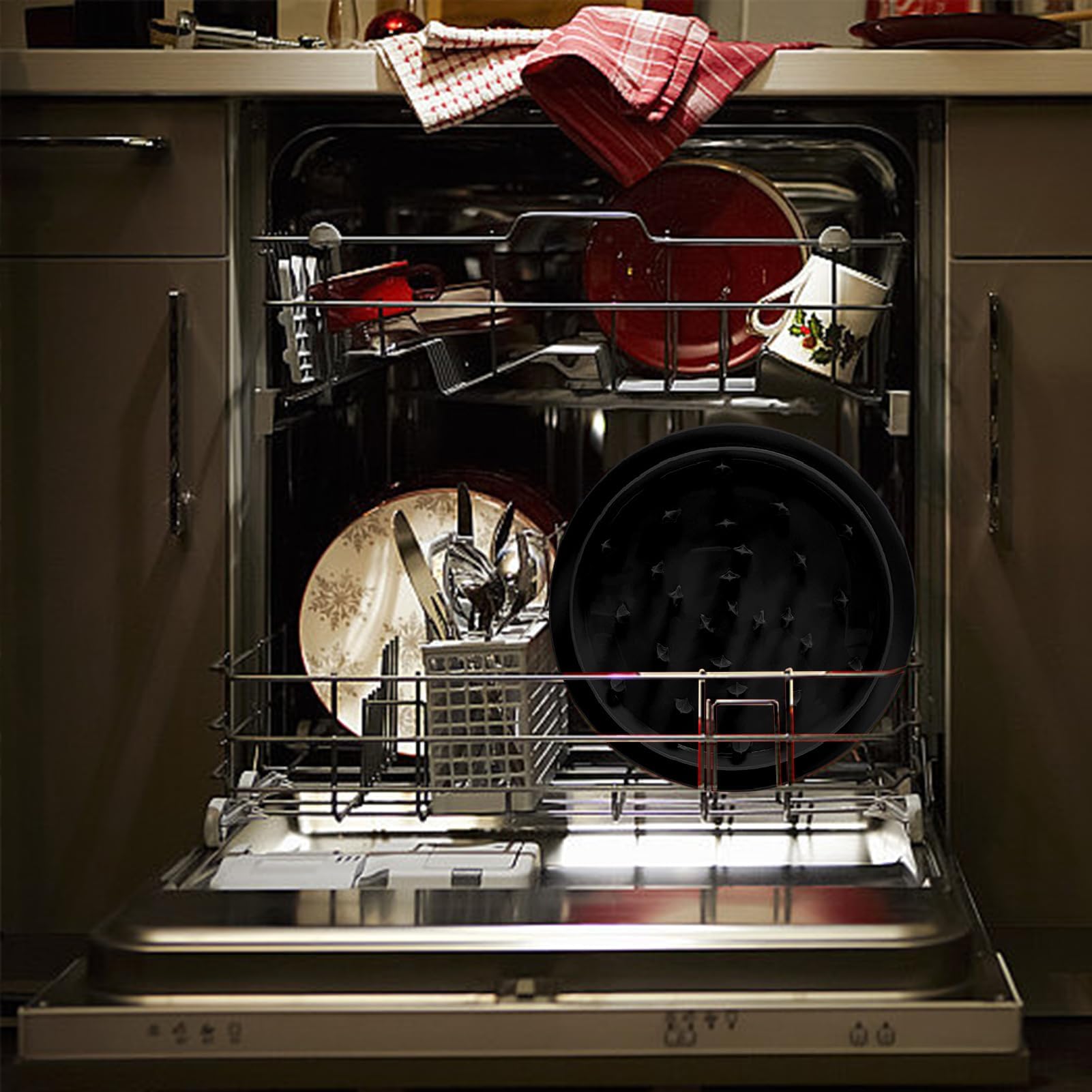 Generic Chicken Shredder for Home & Kitchen, Meat Shredder Tool Twist, Multifunctional Bear Claws and Non-Skid Base, Food Grinder for Pork, Beef, Black