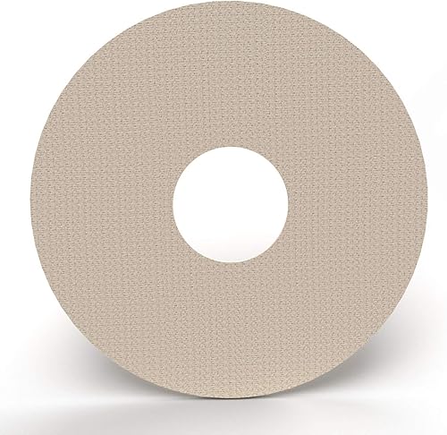 Parches adhesivos empuñaduras de tono de piel 3 x 3 pulgadas, formas de círculos puntuales para su equipo de infusión o dispositivo libre - Fórmula