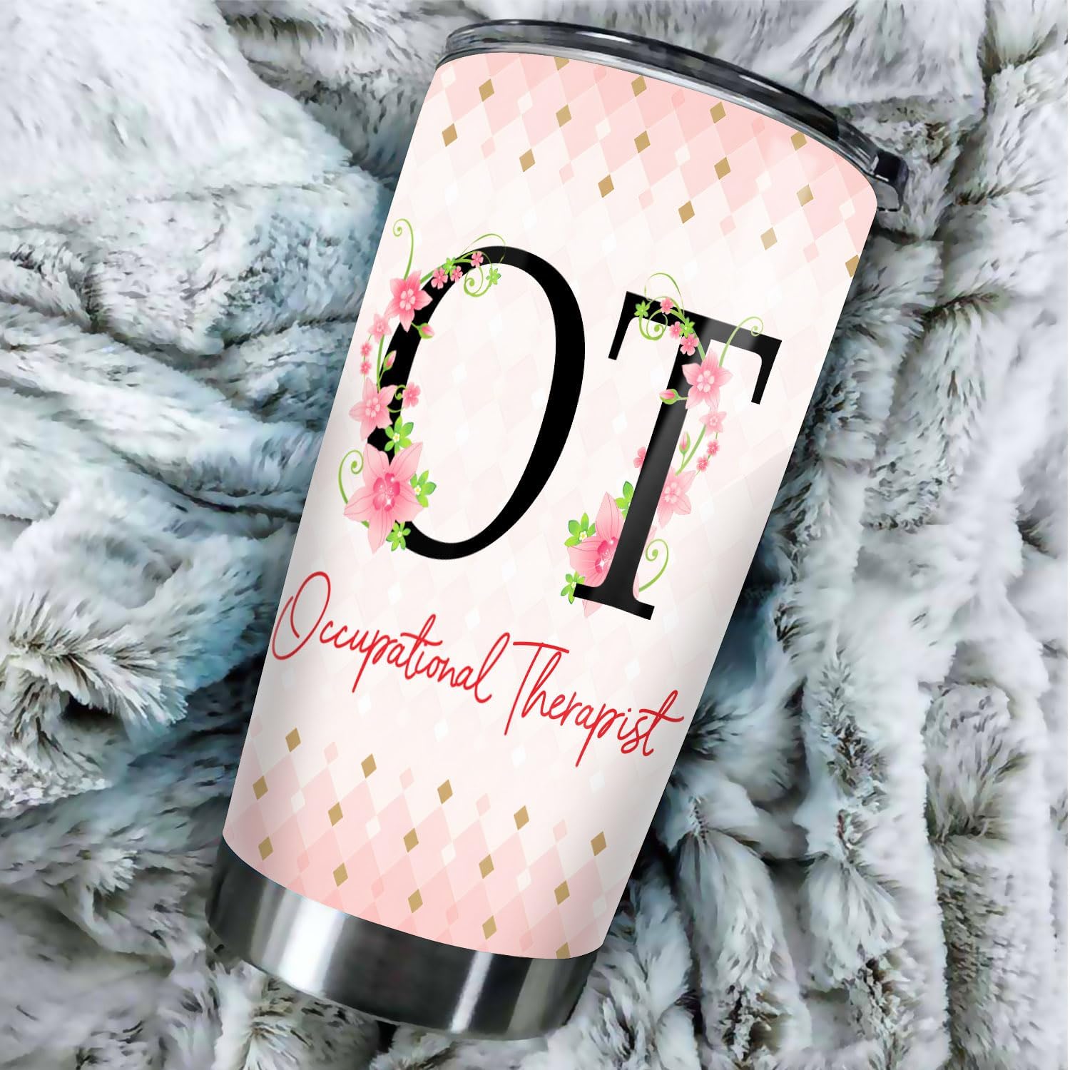 Occupational Therapist Tumbler Stainless Steel 20oz, Putting Fun and Fine OT Gift For Birthday Christmas, OT Gift For Coworker Women Men, World Occupational Therapy Day Tumbler Wrap - Image 5